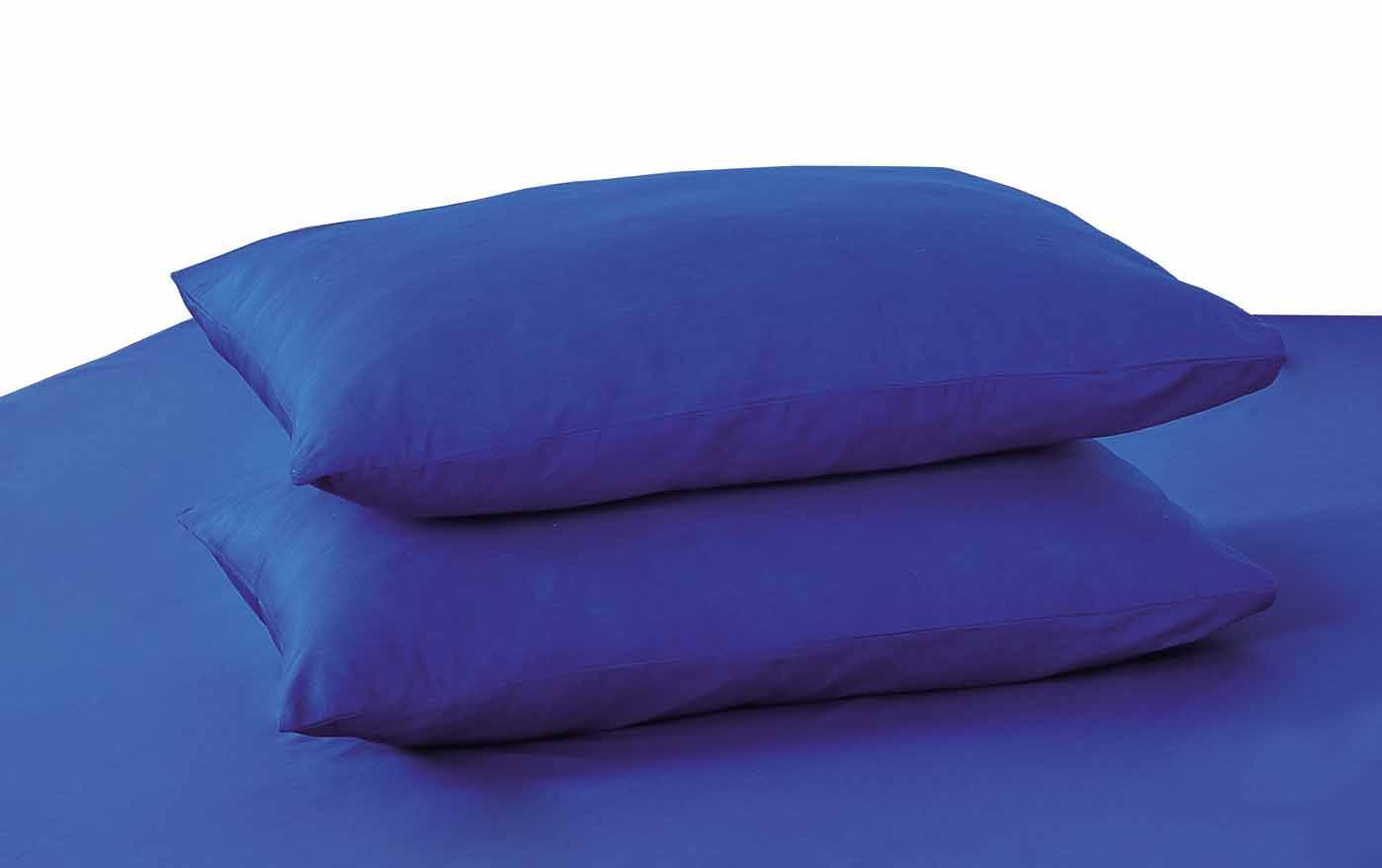 Tache Cotton Solid  Blue Cotton Pillowcase (10012-B) - Tache Home Fashion