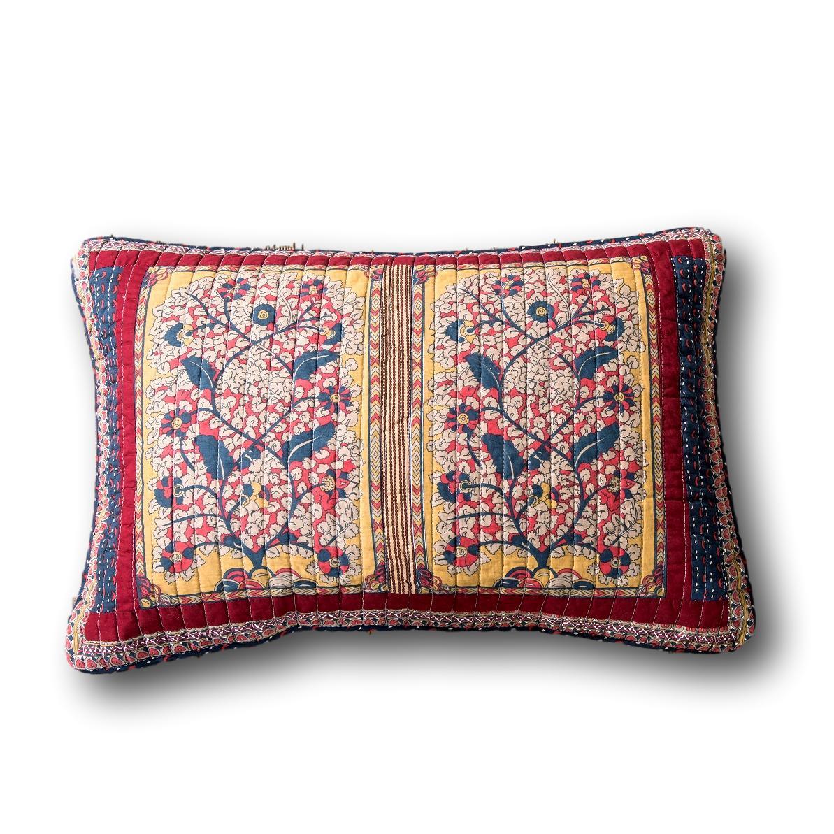 Tache Vineyard Cottage Floral Quilted Pillow Cover Patchwork 1 Piece Sham (JHW-827-SHAM) - Tache Home Fashion