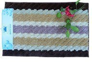 Tache 20x32 Inch Striped Brown and Beige Bathroom Rugs (TARBS2032) - Tache Home Fashion