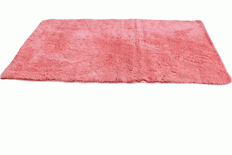 Tache Solid Salmon Coral Pink Thin Rug - Tache Home Fashion