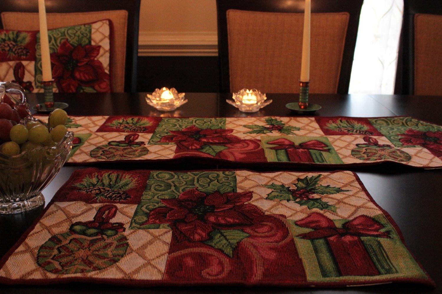 Tache 8 Piece Christmas Tidings Table Set (12900-8PCST) - Tache Home Fashion