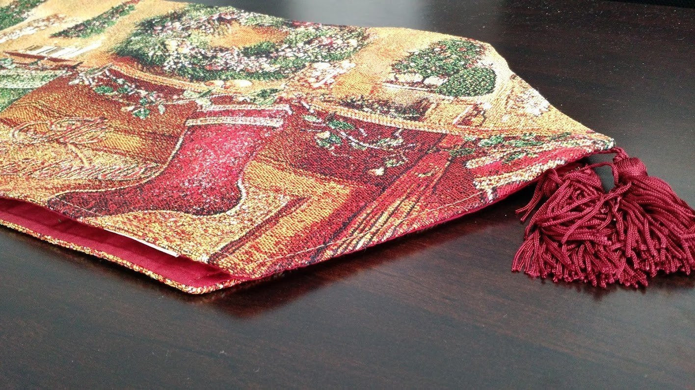 Tache Festive Christmas Hung With Care Table Runner 13 x 72 (DB14605) - Tache Home Fashion