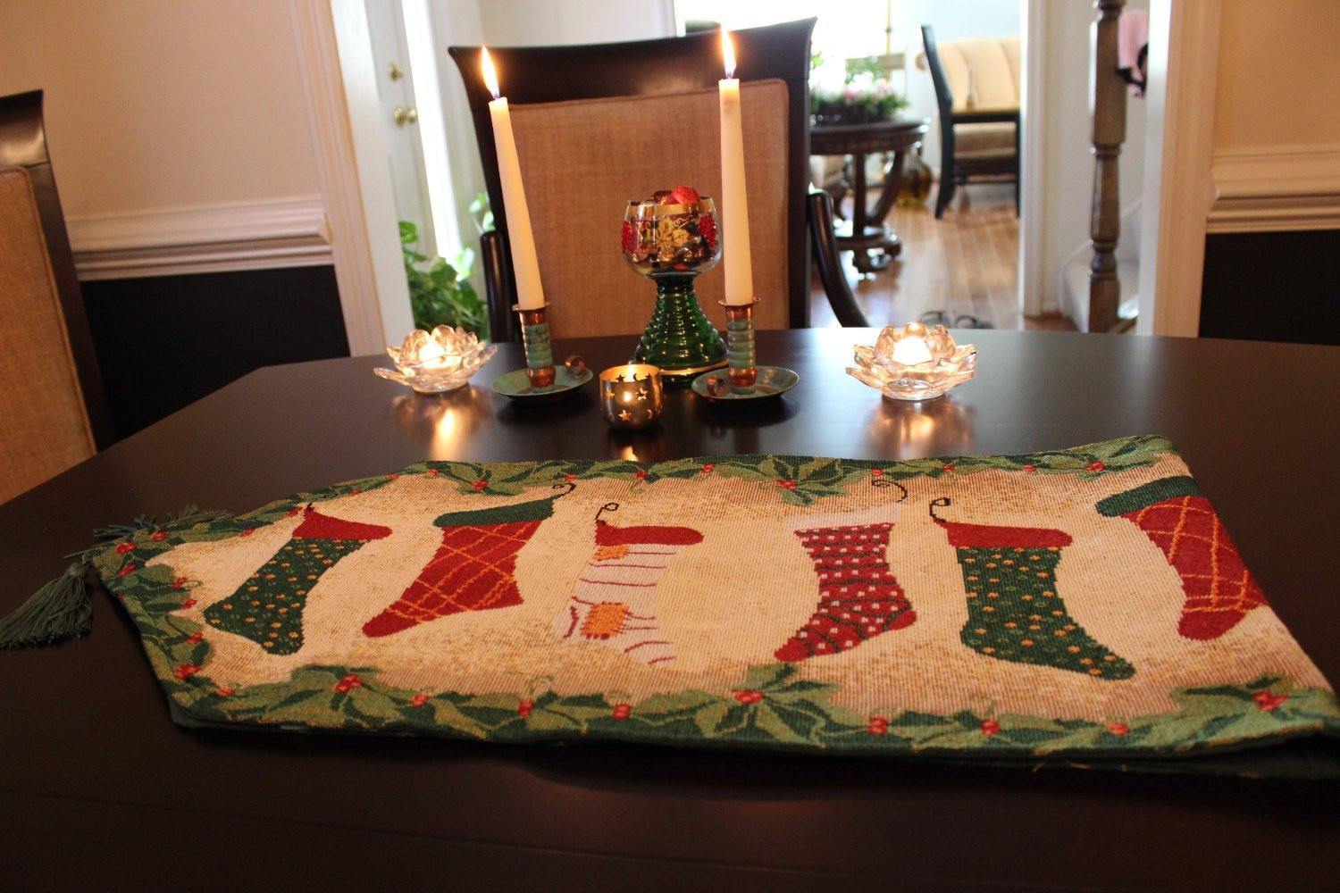 Tache Hang My Stockings By the Fireplace Table Runners (12910) - Tache Home Fashion