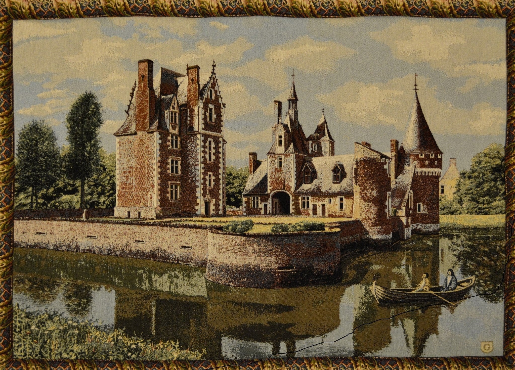 Tache Tapestry Victorian Summertime Manor Landscape Woven Wall Hanging (3562HL2) - Tache Home Fashion