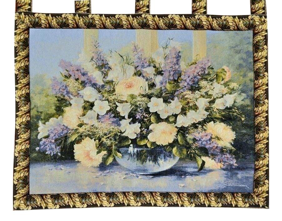 lavender flower tapestry Tache Bouquet Of Flowers Tapestry Lavender Floral Wall Hanging 33 X 24 (13021)