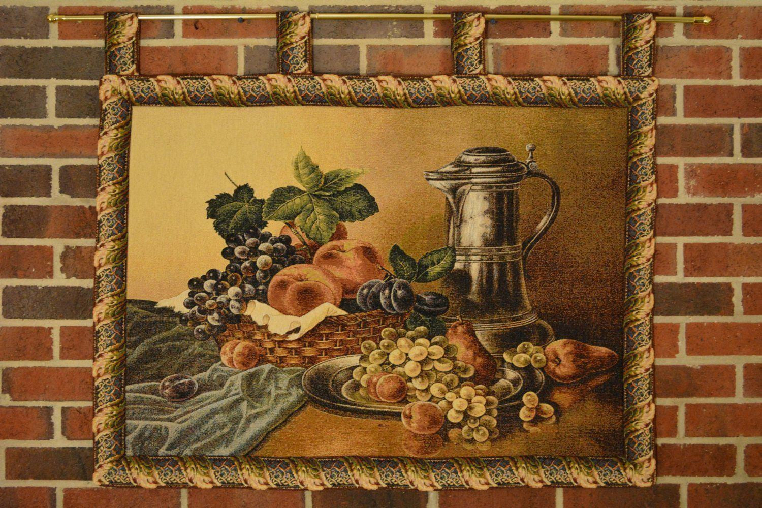 Tache Tapestry Fruit Bouquet Seasonal Harvest Feast Wall Hanging Art 33 x 24 (13123) - Tache Home Fashion